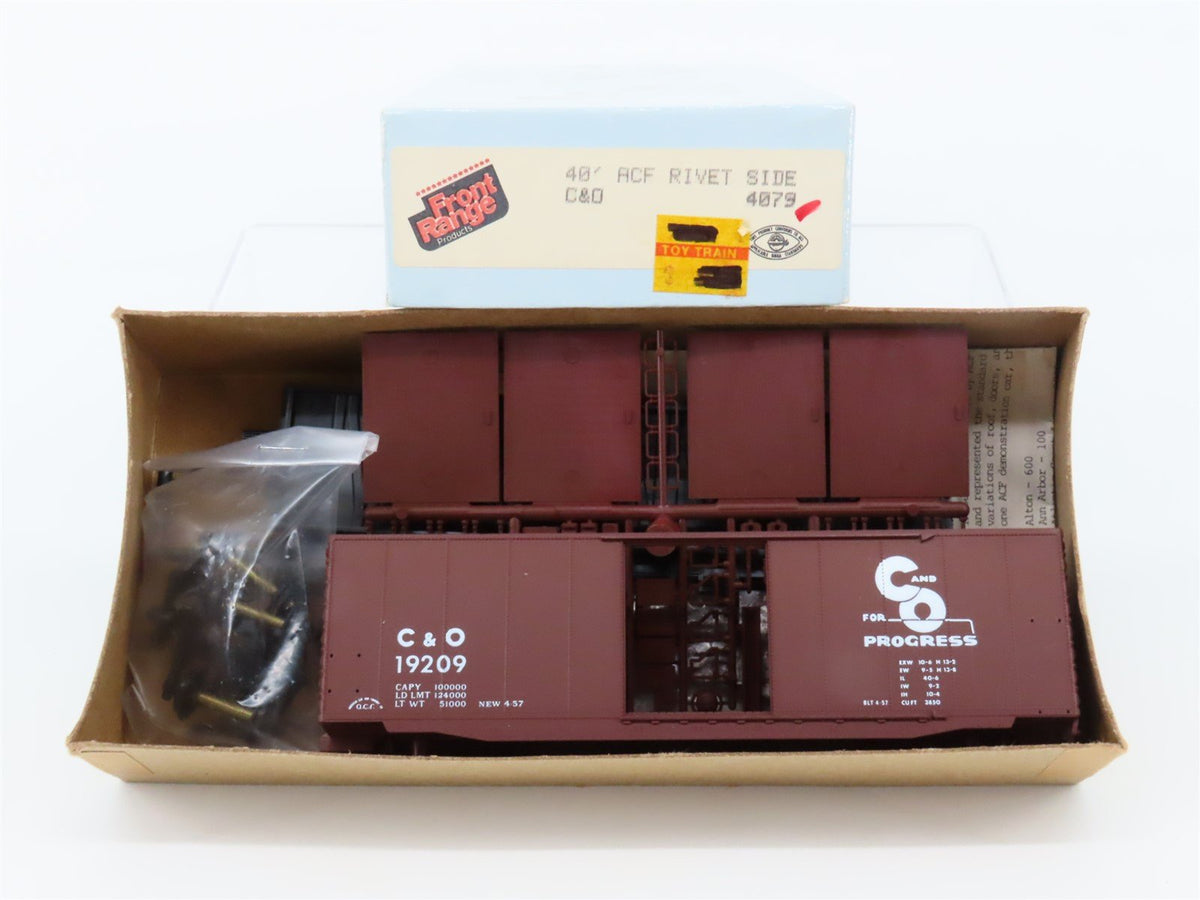 HO Scale Front Range Kit #4079 C&amp;O Chesapeake &amp; Ohio Progress 40&#39; Box Car #19209