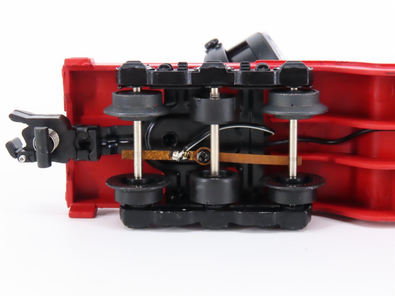 S Scale American Flyer 6-49083 ATSF Santa Fe Depressed Center Searchlight Car