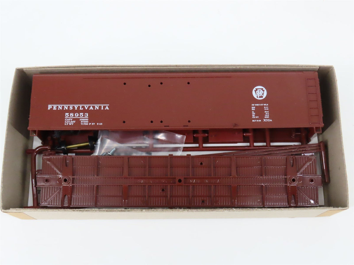 Lot of 12 HO Scale Bowser Kits PRR Pennsylvania Railroad 40&#39; &amp; 50&#39; Box Cars