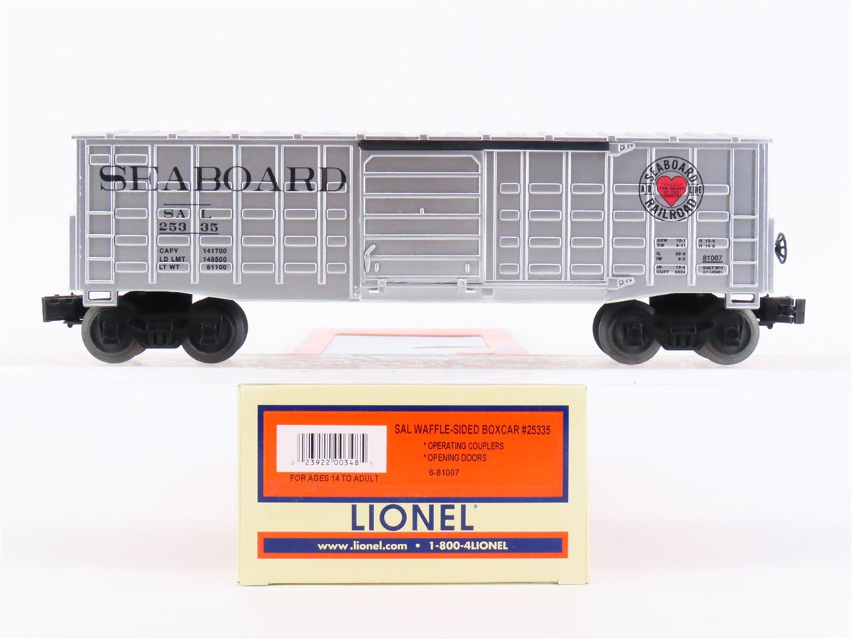 O Gauge 3-Rail Lionel 6-81007 SAL Seaboard Air Line Waffle-Sided Box Car #25335