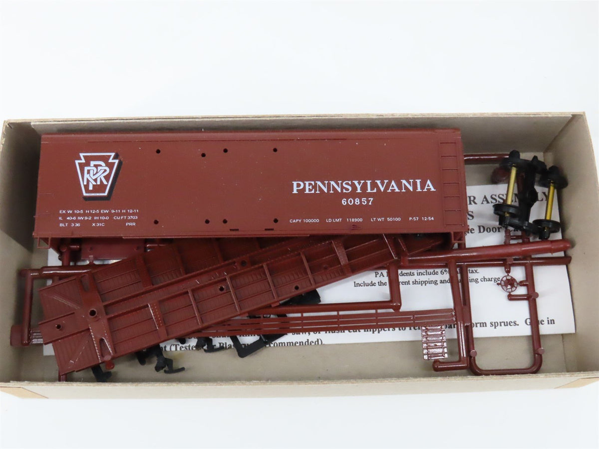 Lot of 12 HO Scale Bowser Kits PRR Pennsylvania 40&#39; Double Door Box Cars