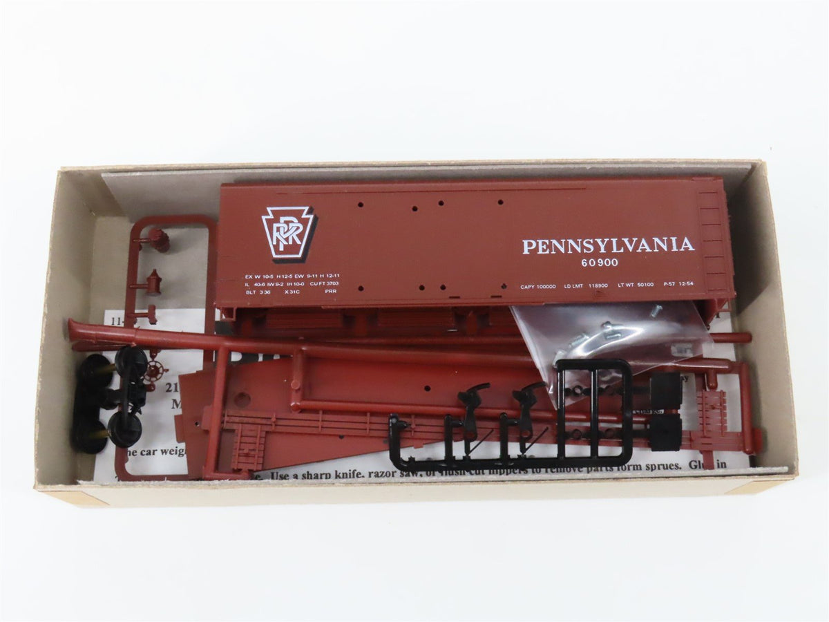 Lot of 12 HO Scale Bowser Kits PRR Pennsylvania 40&#39; Double Door Box Cars