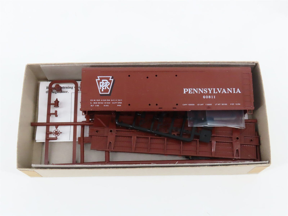 Lot of 12 HO Scale Bowser Kits PRR Pennsylvania 40&#39; Double Door Box Cars