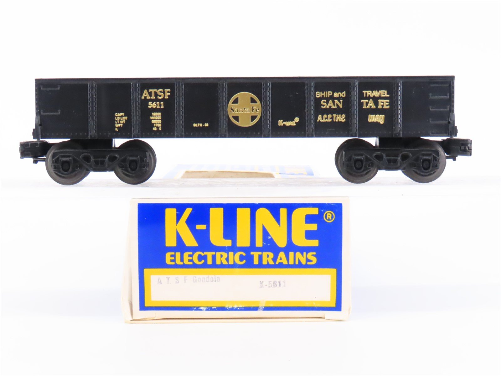 O27 Gauge 3-Rail K-Line K-5611 ATSF Santa Fe "All the Way" Gondola #5611