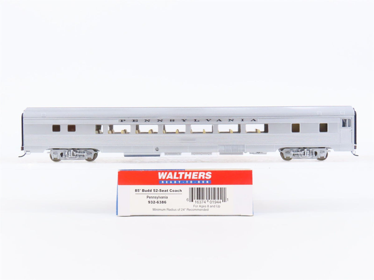 HO Scale Walthers 932-6386 PRR Pennsylvania Railroad 85&#39; Coach Passenger Car