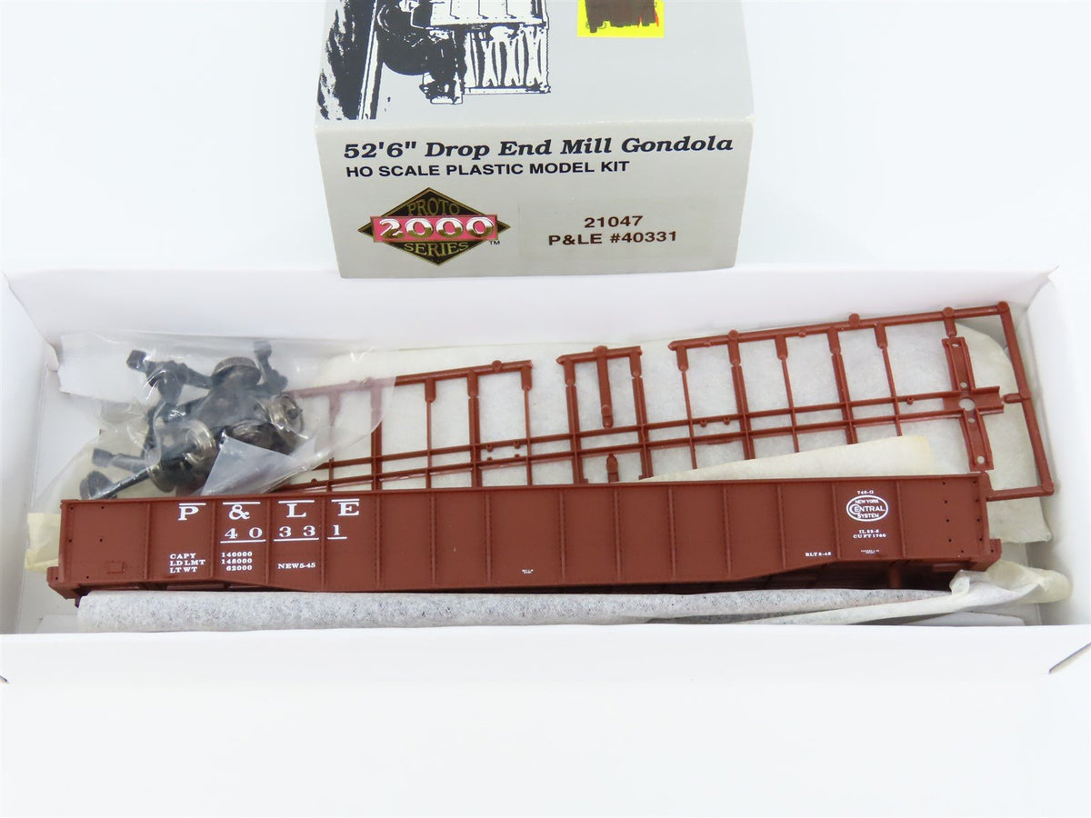 HO PROTO 2000 Kit #21047 P&amp;LE Pittsburgh &amp; Lake Erie 52&#39; 6&quot; Mill Gondola #40331