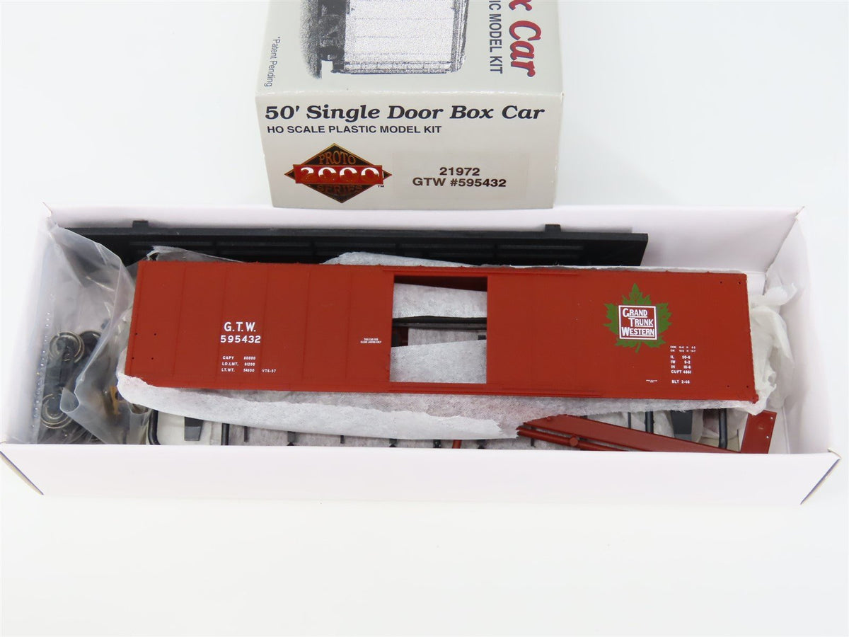 HO Scale PROTO 2000 Kit #21972 GTW Grand Trunk Western 50&#39; Box Car #595432