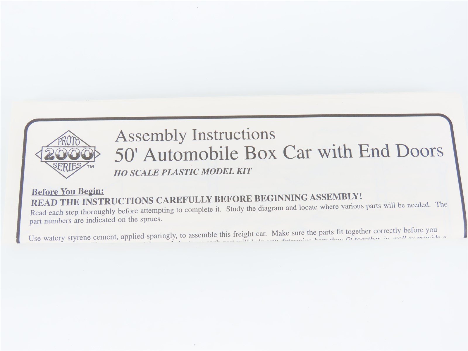 HO PROTO 2000 Kit #21027 SOU Southern Railroad 50' Automobile Box Car #40249