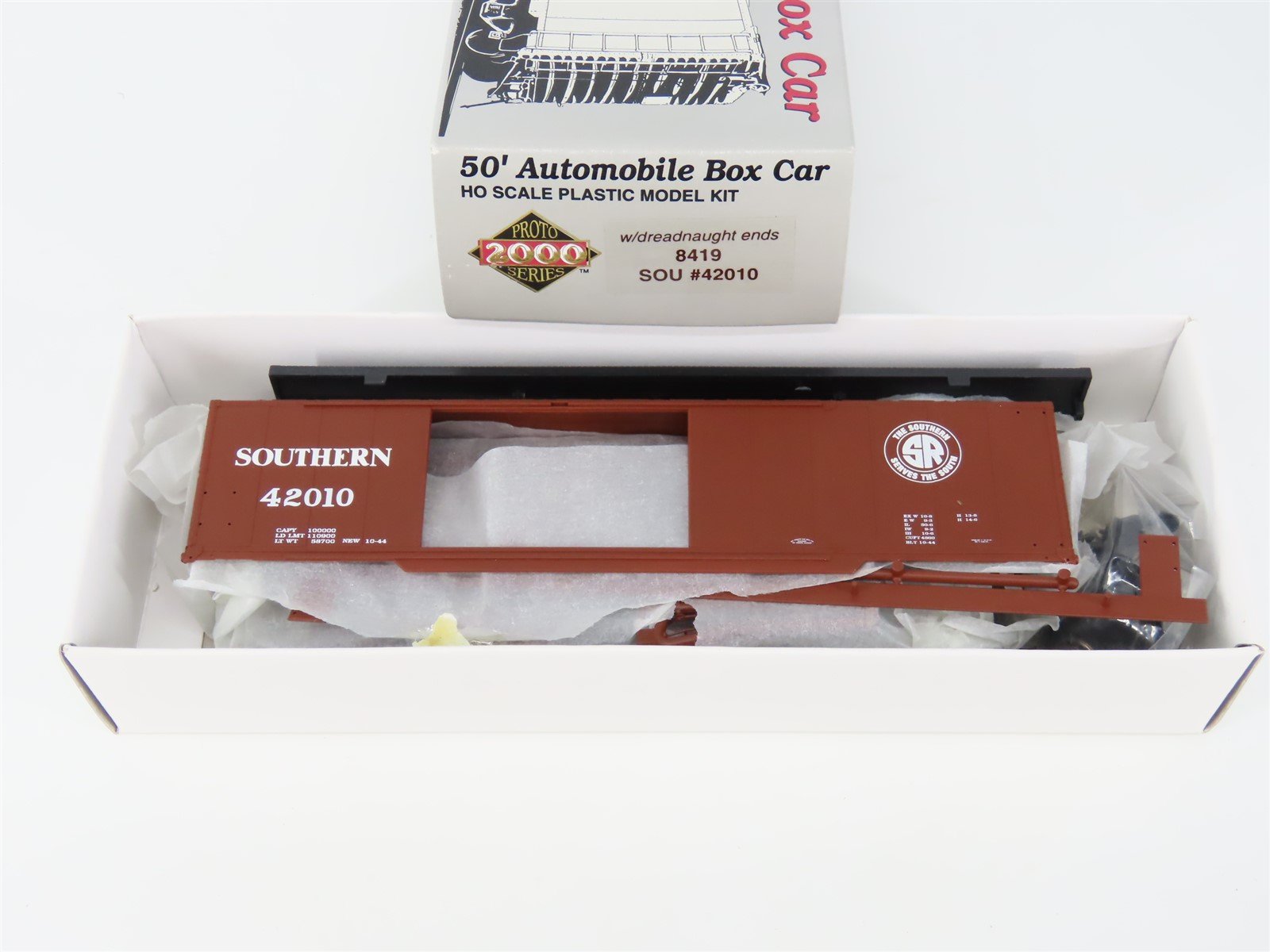 HO PROTO 2000 Kit #8419 SOU Southern Railroad 50' Automobile Box Car #42010