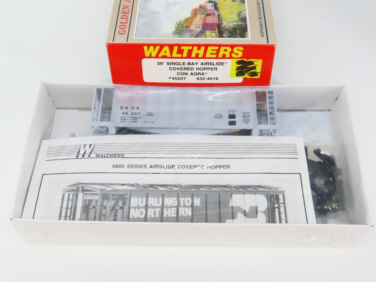 HO Scale Walthers 932-4616 GACX Con Agra 39&#39; Airslide Hopper #45207 Kit - Sealed