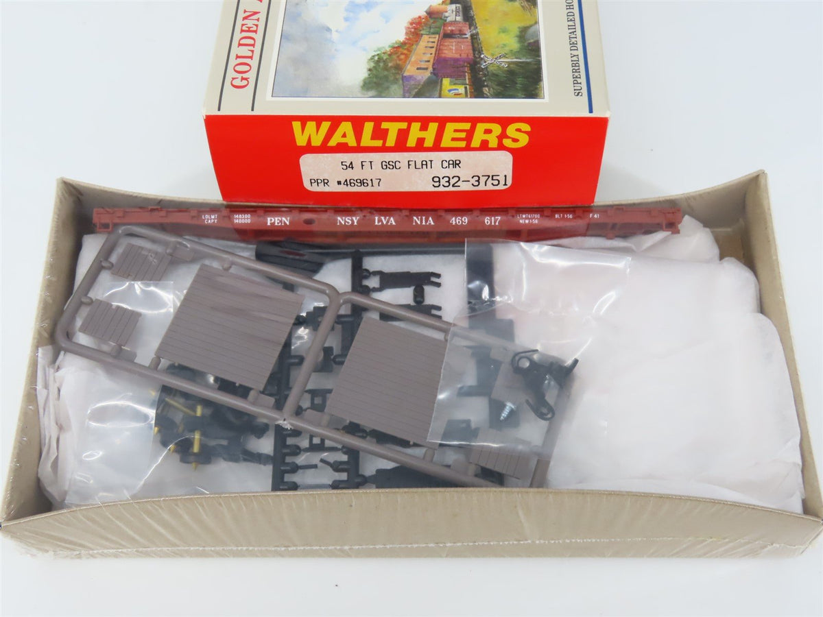 HO Scale Walthers 932-3751 PRR Pennsylvania 54&#39; Flat Car #469617 Kit - Sealed