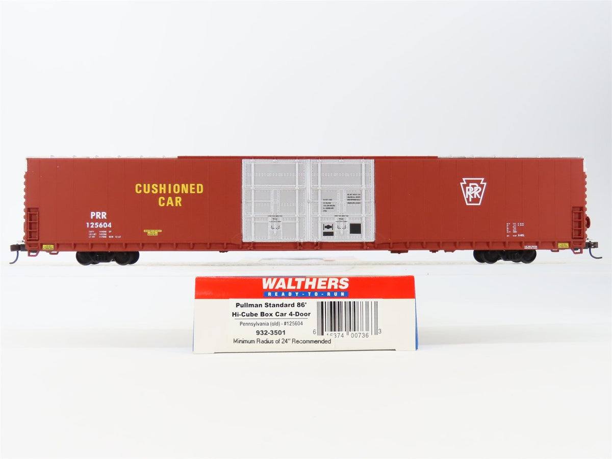 HO Scale Walthers 932-3501 PRR Pennsylvania Railroad Hi-Cube 86&#39; Box Car #125604