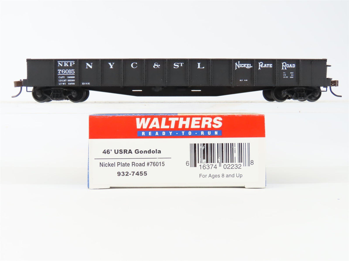 HO Scale Walthers 932-7455 NYC&amp;STL NKP Nickel Plate Road 46&#39; USRA Gondola #76015