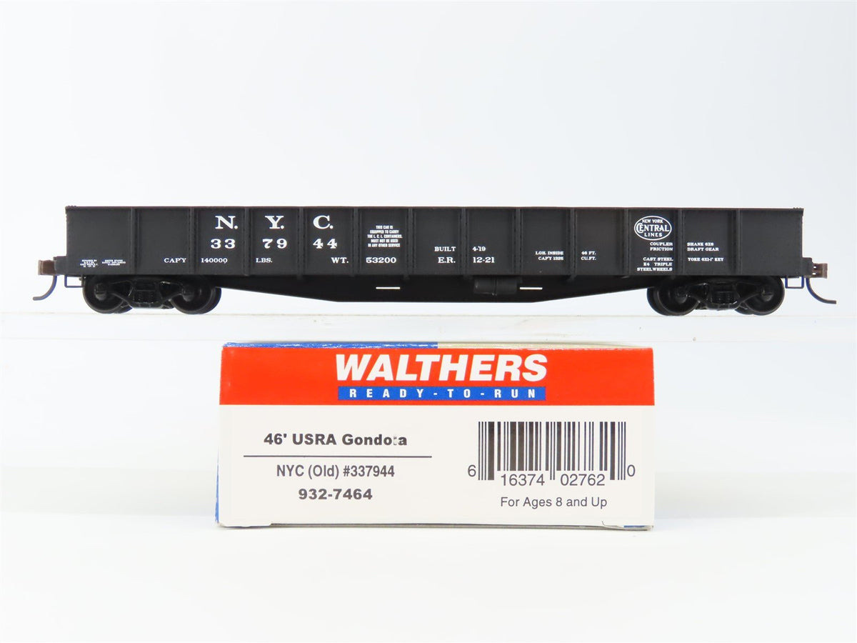 HO Scale Walthers 932-7464 NYC New York Central 46&#39; USRA Gondola #337944