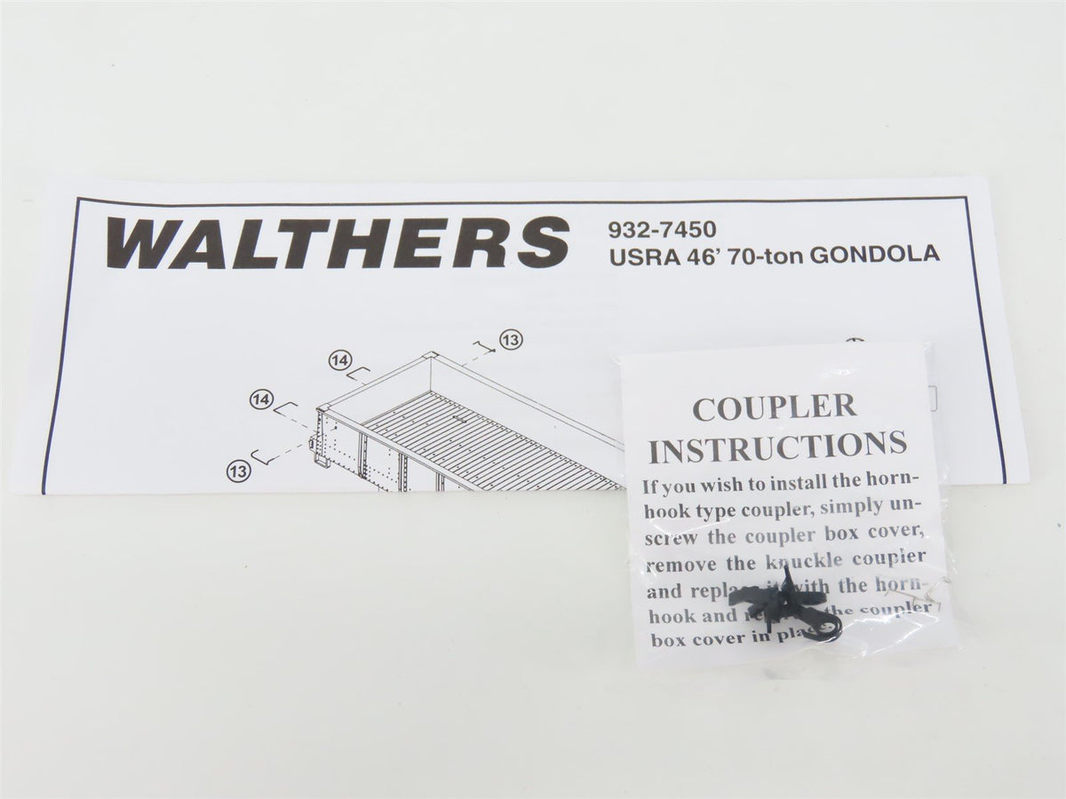 HO Scale Walthers 932-7453 NYC New York Central 46&#39; USRA Gondola #501536