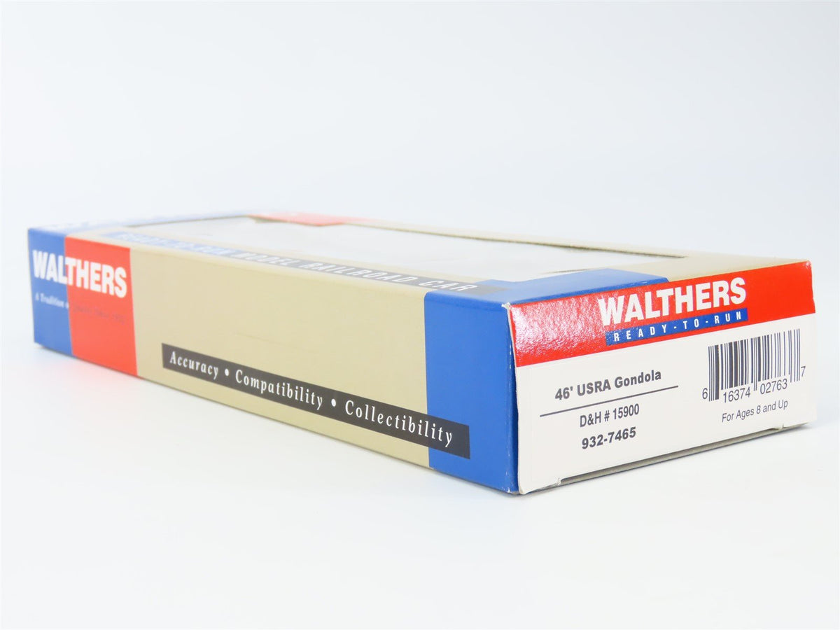 HO Scale Walthers 932-7465 D&amp;H Delaware &amp; Hudson 46&#39; USRA Gondola #15900