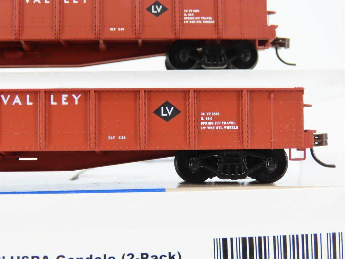 HO Scale Walthers 932-27458 LV Lehigh Valley Railroad 46&#39; USRA Gondola 2-Pack