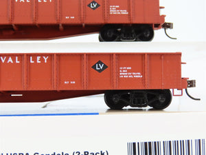 HO Scale Walthers 932-27458 LV Lehigh Valley Railroad 46' USRA Gondola 2-Pack