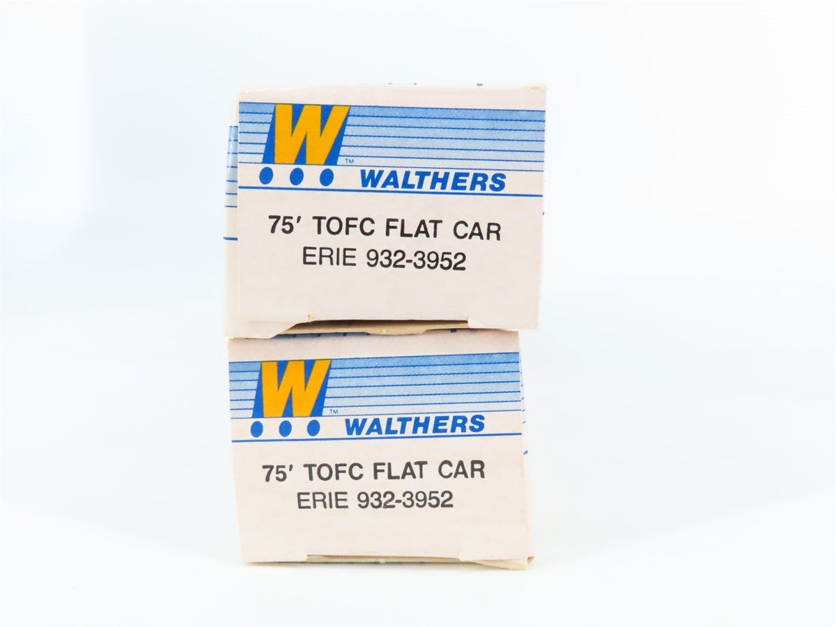 HO Scale Walthers Kit Erie &amp; PRR Pennsylvania 75&#39; TOFC Flat Car 12-Pack