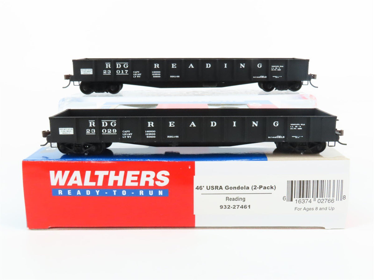 HO Scale Walthers #932-27461 RDG Reading 46&#39; USRA Gondola 2-Pack