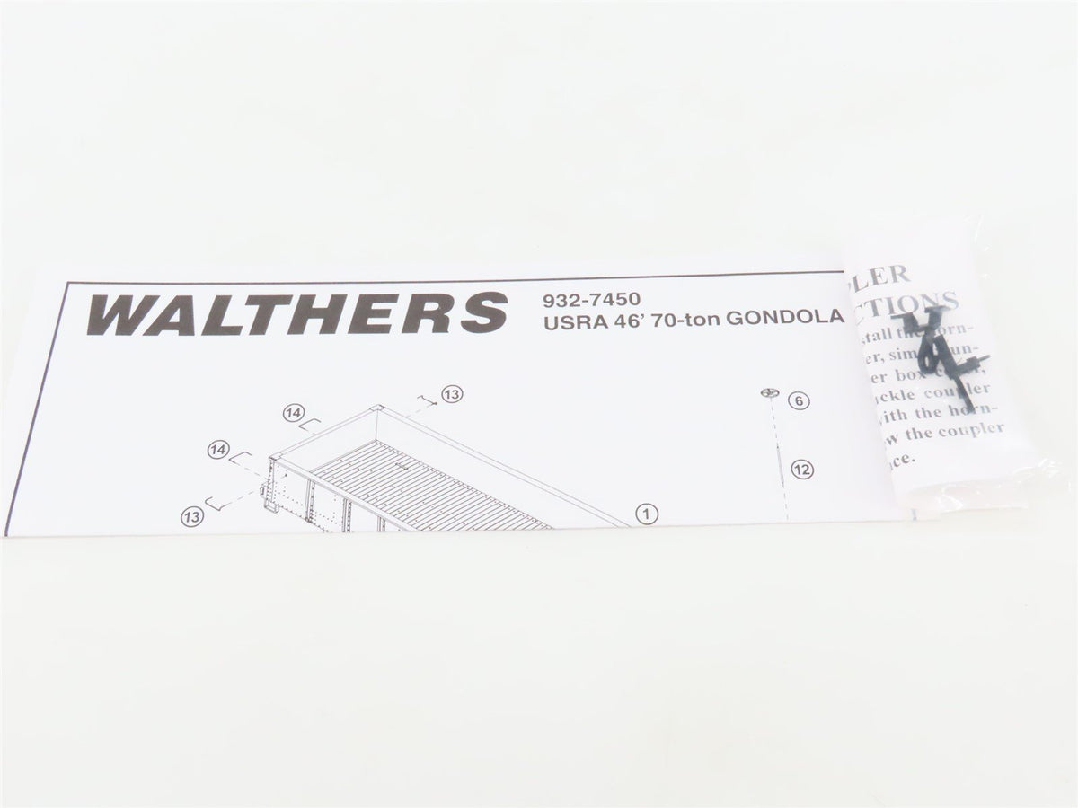 HO Scale Walthers #932-27452 PRR Pennsylvania 46&#39; USRA Gondola 2-Pack