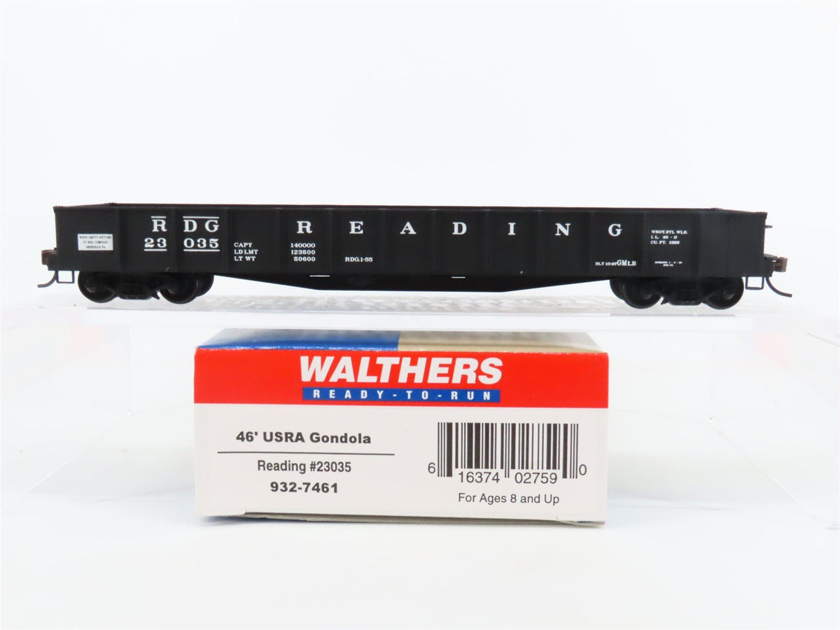 HO Scale Walthers #932-7461 RDG Reading Railroad 46&#39; USRA Gondola #23035