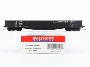 HO Scale Walthers #932-7451 B&O Baltimore & Ohio 46' USRA Gondola #256506