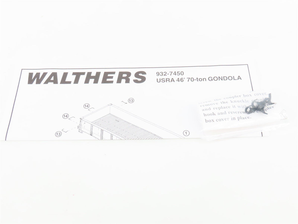 HO Scale Walthers #932-7451 B&amp;O Baltimore &amp; Ohio 46&#39; USRA Gondola #256506