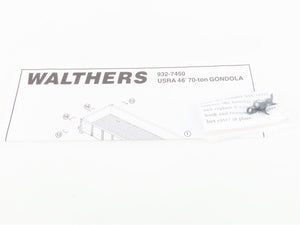 HO Scale Walthers #932-7451 B&O Baltimore & Ohio 46' USRA Gondola #256506