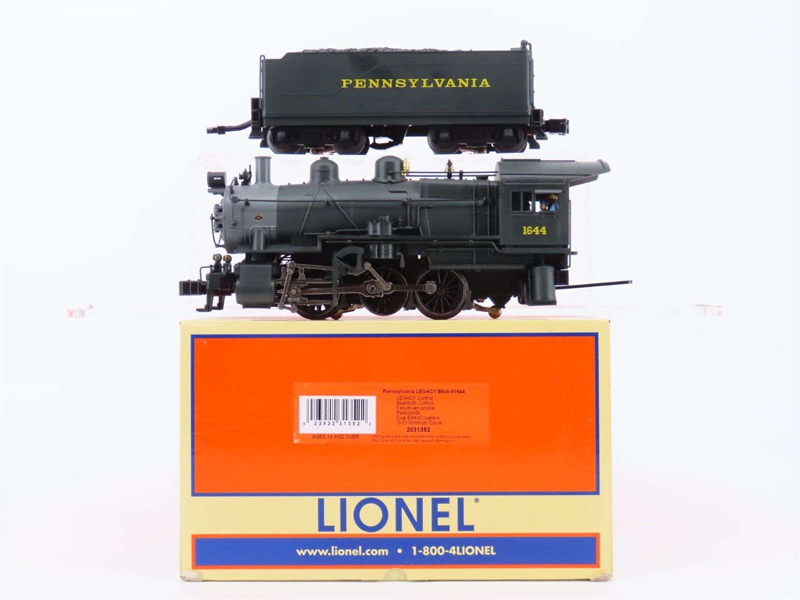 O Gauge 3-Rail Lionel 2031352 PRR 0-6-0 B6sb Steam #1644 w/ LEGACY & Bluetooth