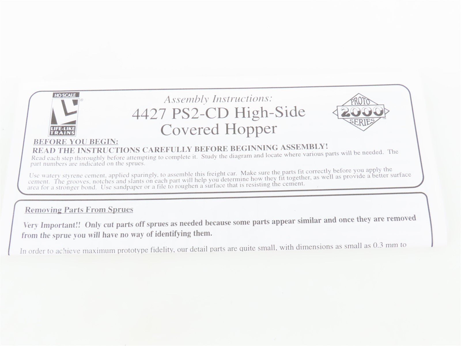 HO Scale PROTO 2000 TLDX High-Side Covered 3-Bay Hopper #7408 Kit