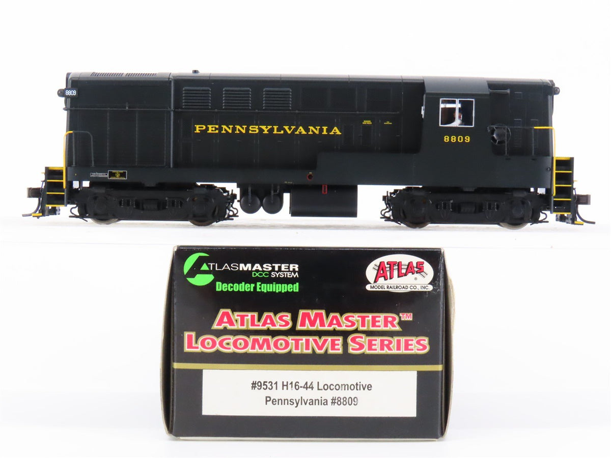 HO Scale Atlas Master 9531 PRR Pennsylvania H16-44 Diesel Locomotive #8809 w/DCC