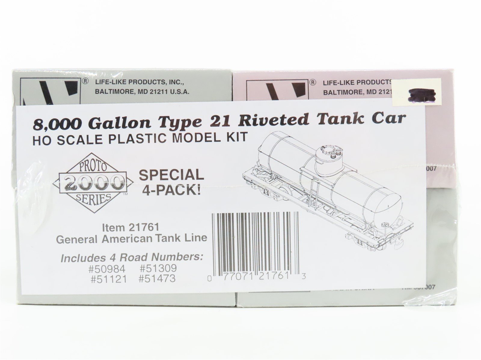 HO Scale PROTO 2000 21761 GATX Tank Car #50984, 51309, 51121, 51473 Kit 4-Pack