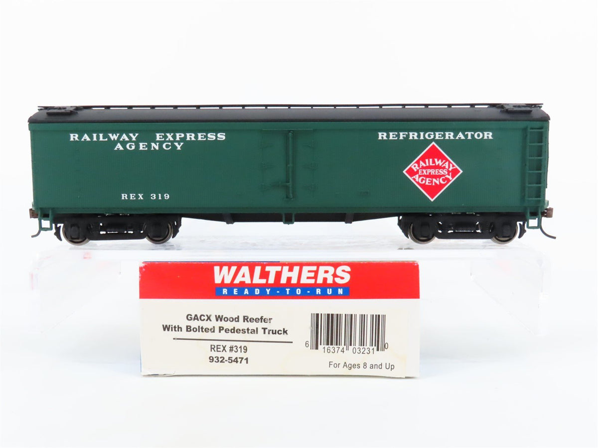 HO Scale Walthers 932-5471 REX Railway Express Agency Wood Express Reefer #319