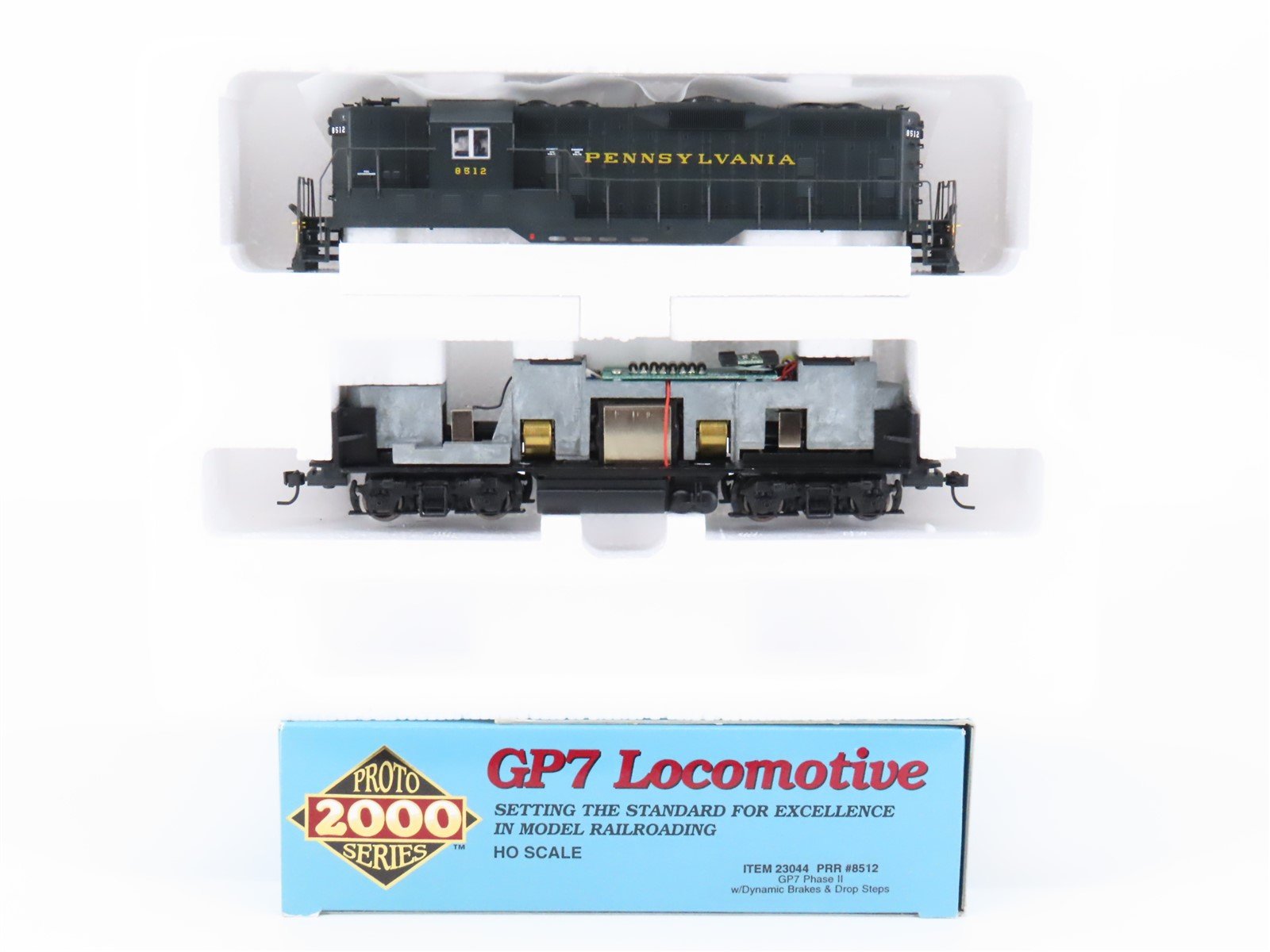 HO Scale Proto 2000 23044 PRR Pennsylvania GP7 Diesel Loco #8512 BAD GEARS