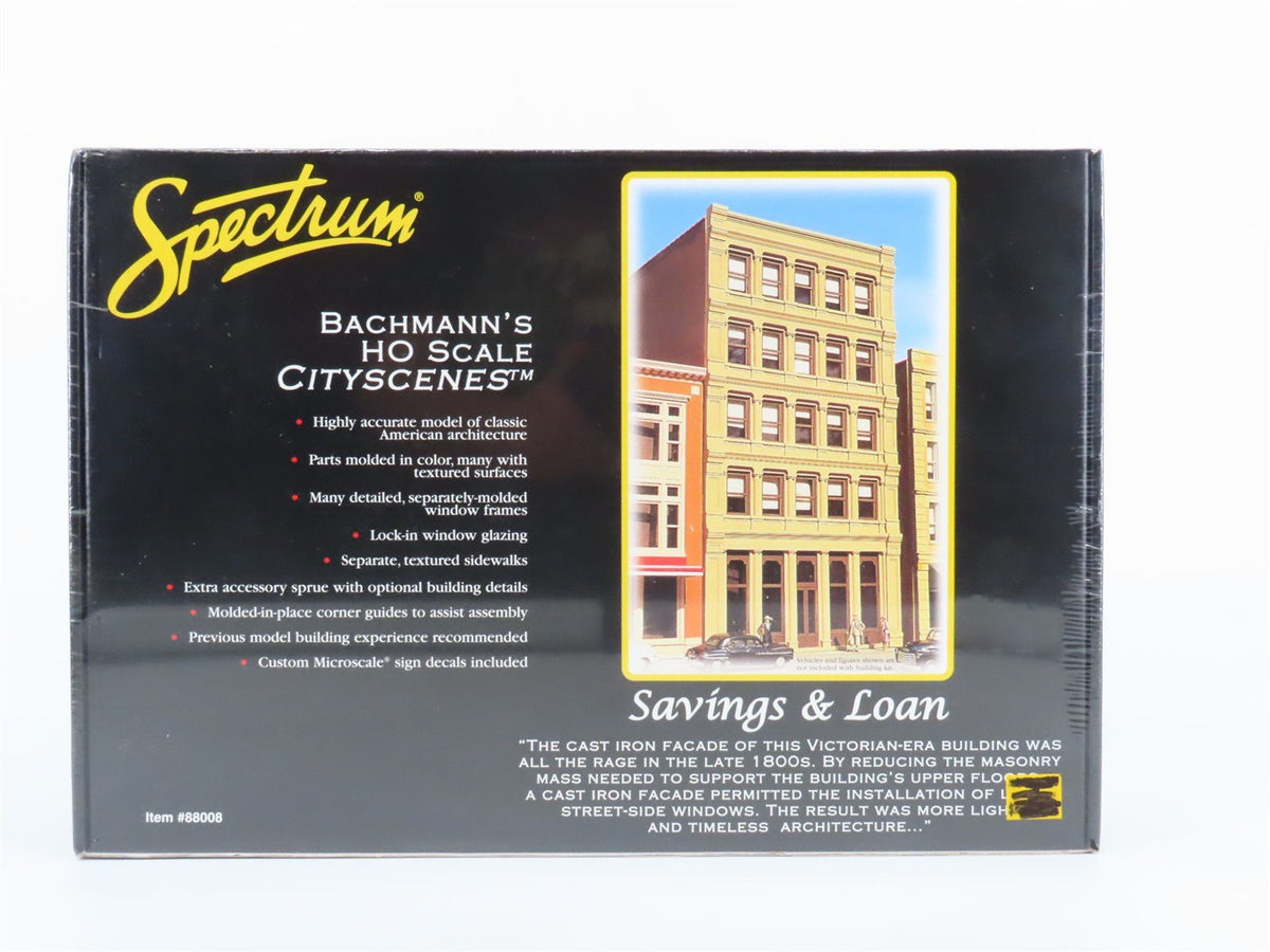 HO 1/87 Bachmann Spectrum 88008 Cityscenes Savings &amp; Loan Building Kit - Sealed