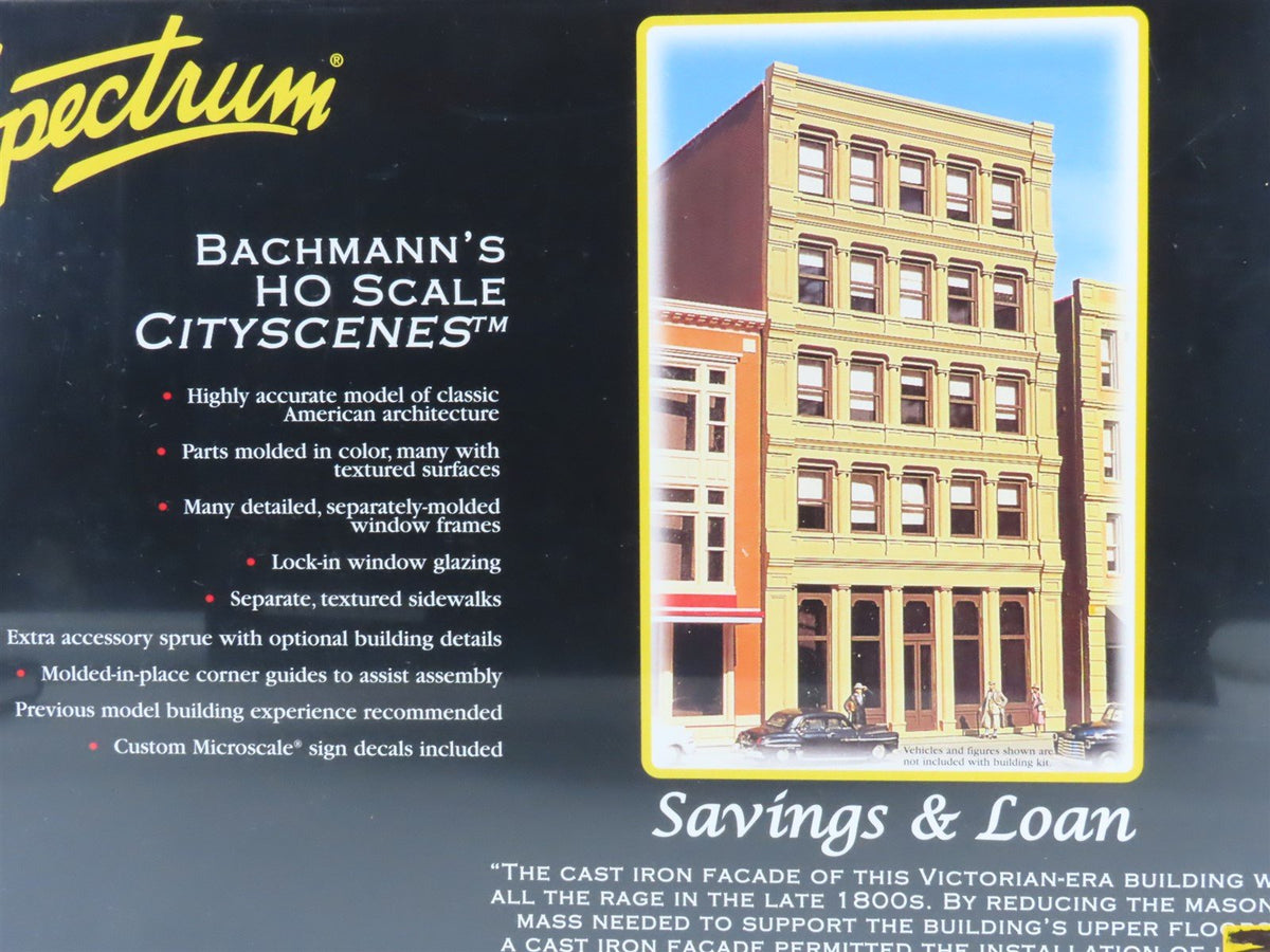 HO 1/87 Bachmann Spectrum 88008 Cityscenes Savings &amp; Loan Building Kit - Sealed