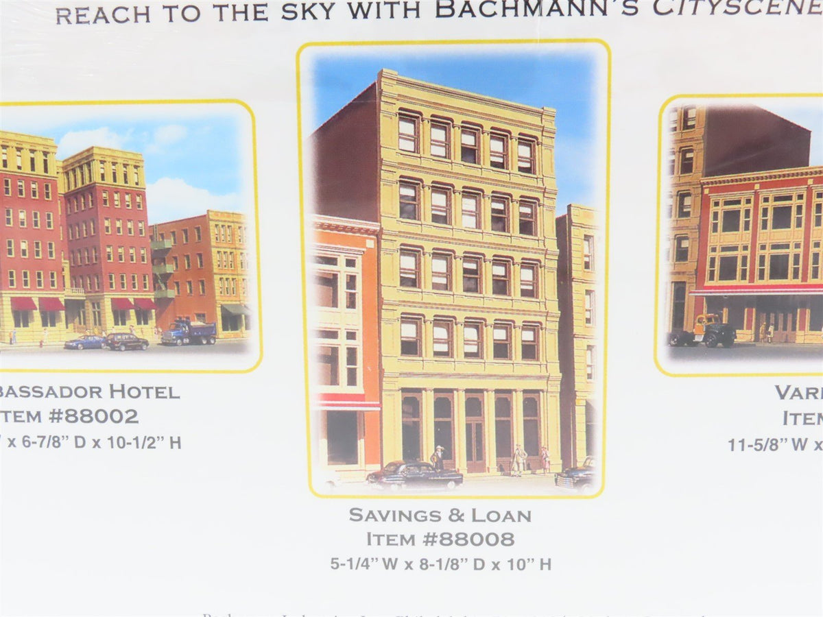 HO 1/87 Bachmann Spectrum 88008 Cityscenes Savings &amp; Loan Building Kit - Sealed