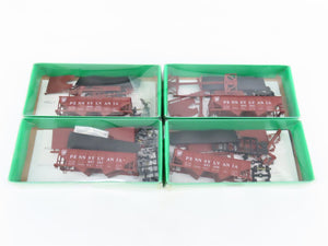 HO Scale Bowser Kit #56202 PRR Pennsylvania 2-Bay Hopper w/ Load 4-Pack