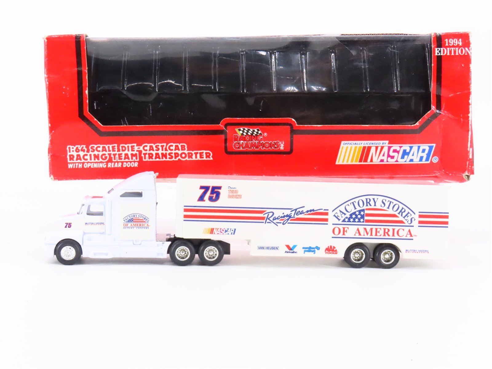 1:64 Scale Racing Champions 03400 Todd Bodine #75 Die-Cast Racing Transporter