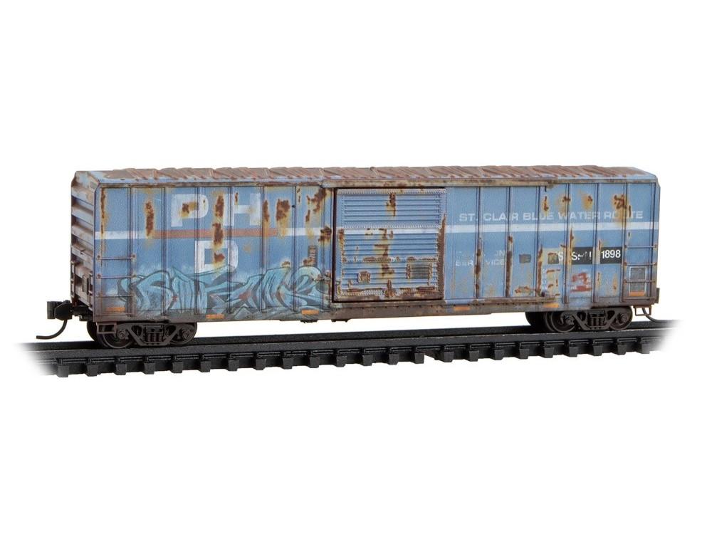 N Micro-Trains MTL 02544366 SRN/ex-PHD 50' Box Car w/ Graffiti - Ex-Per Diem #6