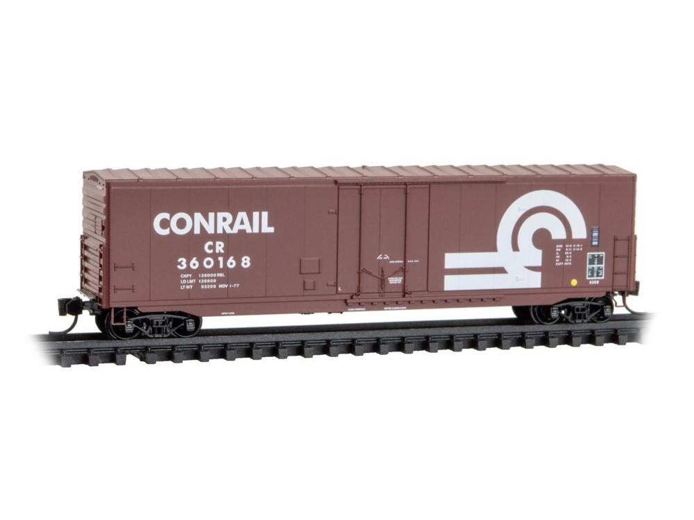 N Scale Micro-Trains MTL 18100360 CR Conrail 50&#39; Plug Door Box Car #360168