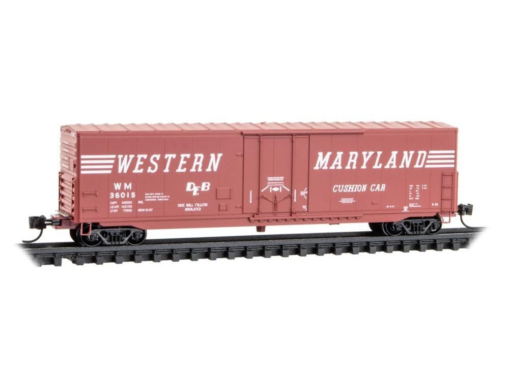 N Micro-Trains MTL 18100350 WM Western Maryland 50&#39; Plug Door Box Car #36015