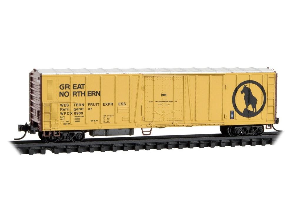 N Micro-Trains MTL 08100061 GN/WFCX Western Fruit Express 51&#39; Mech Reefer #8909