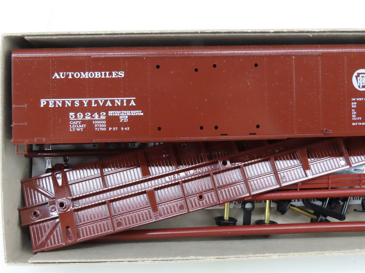 LOT of 4 HO Bowser Kits #55402 PRR Pennsylvania 50&#39; &quot;Automobiles&quot; Box Cars