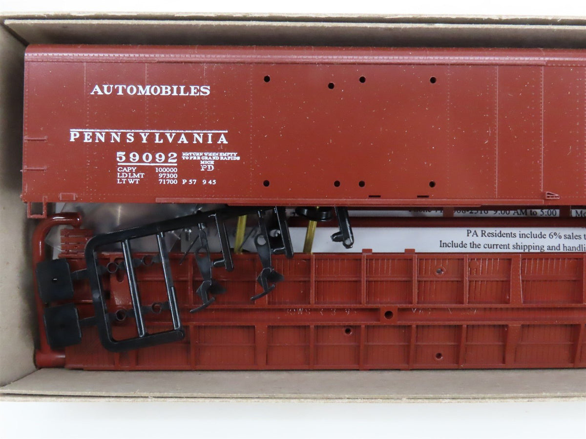 LOT of 4 HO Bowser Kits #55402 PRR Pennsylvania 50&#39; &quot;Automobiles&quot; Box Cars