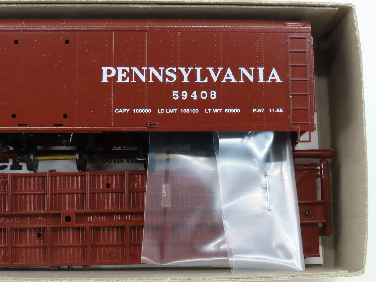 LOT of 6 HO Bowser Kits #55403 PRR Pennsylvania 50&#39; X-32 Double Door Box Cars