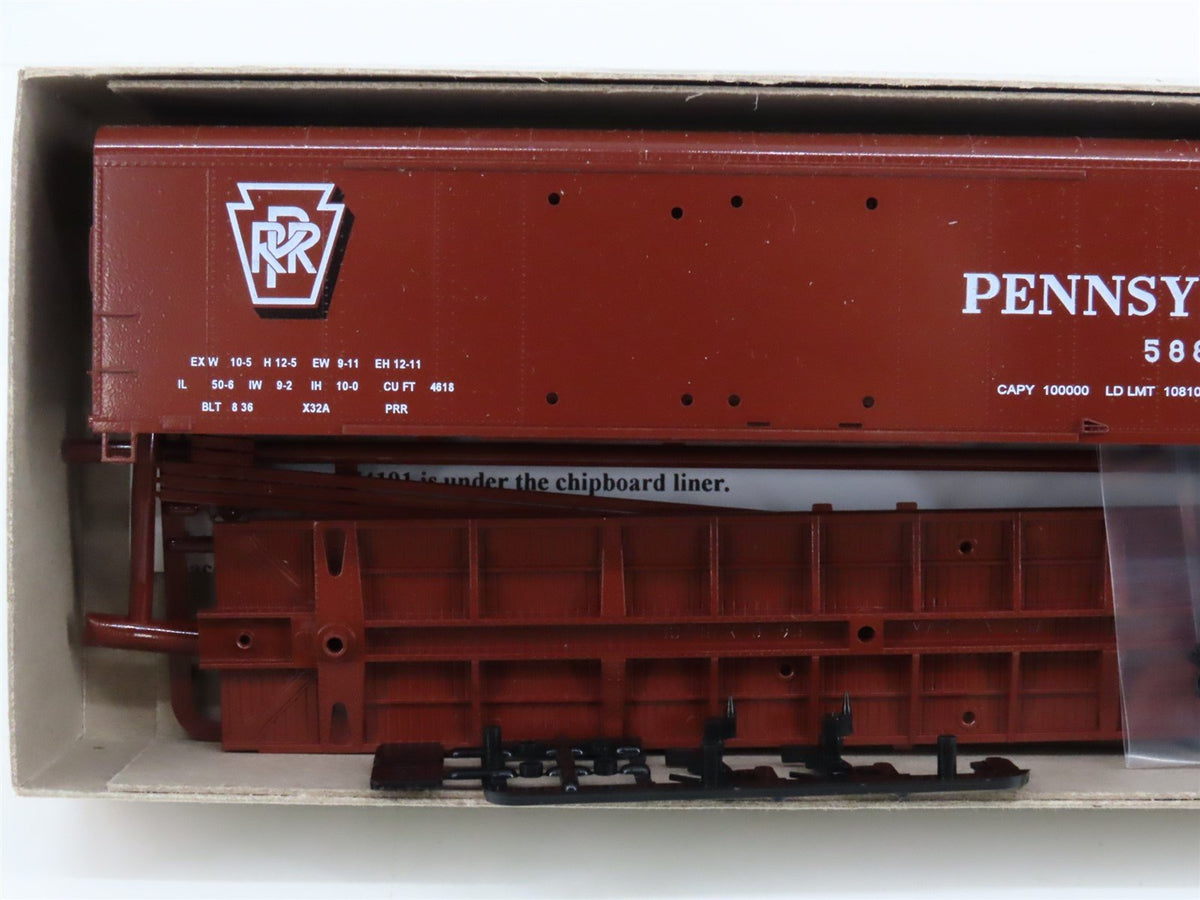 LOT of 6 HO Bowser Kits #55403 PRR Pennsylvania 50&#39; X-32 Double Door Box Cars