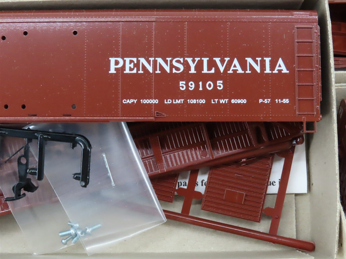 LOT of 6 HO Bowser Kits #55403 PRR Pennsylvania 50&#39; X-32 Double Door Box Cars