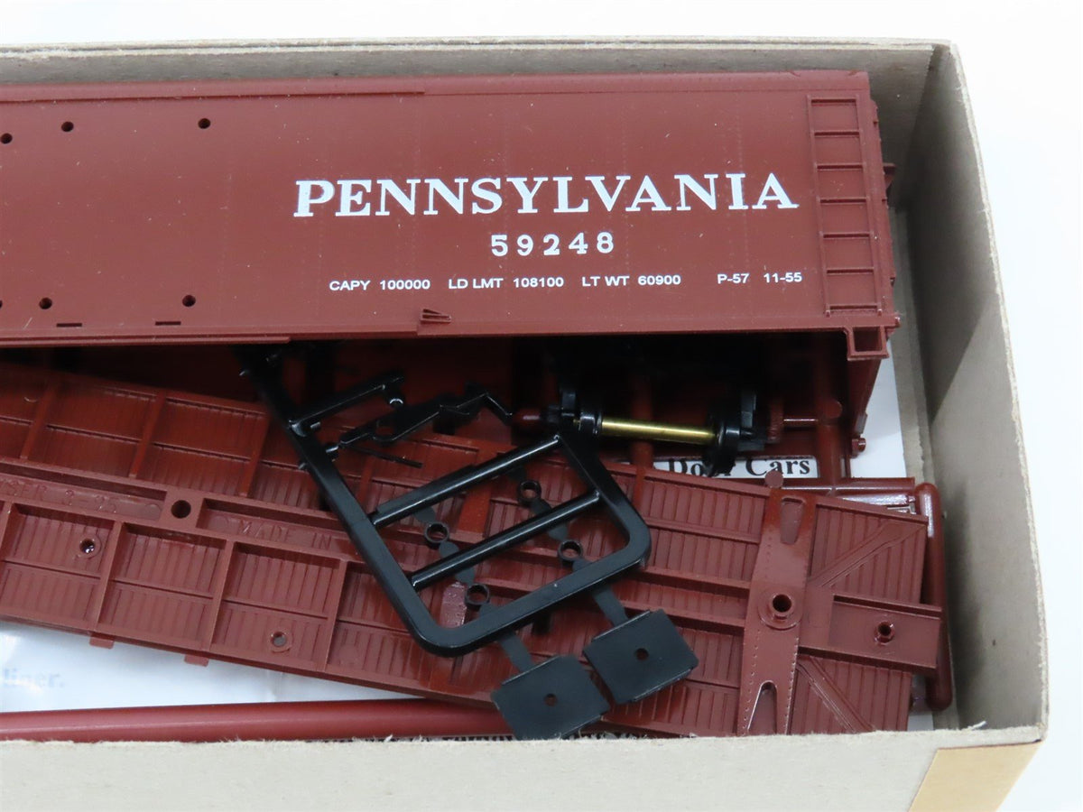 LOT of 6 HO Bowser Kits #55403 PRR Pennsylvania 50&#39; X-32 Double Door Box Cars